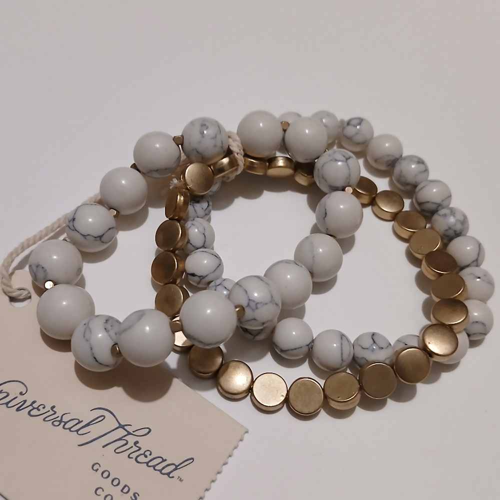 Universal Thread Genuine Stone Beads Layer Stretc… - image 7